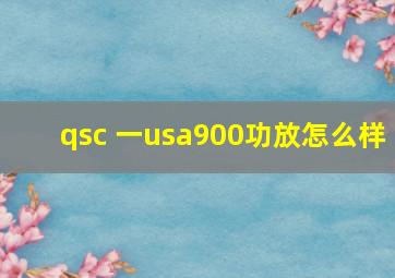 qsc 一usa900功放怎么样